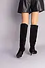 Жіночі демісезонні чоботи-труби ShoesBand Чорні натуральні замшеві всередині байка 39 (25,5 см) (S85021-3д), фото 4
