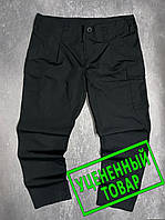 Штани карго чорні на ґудзику (XL) (УЧЕН)