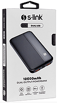 Повербанк Power Bank S-Link ip-G10N 10000 mAh (2.1A 2USB) чорний, фото 3