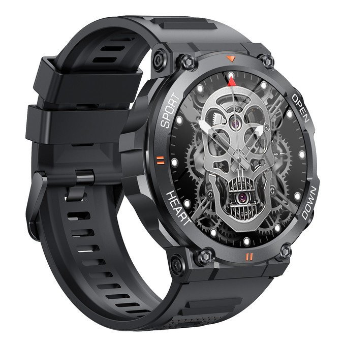 Чоловічий розумний смарт годинник Smart Storm Black з дистанційним керуванням камерою