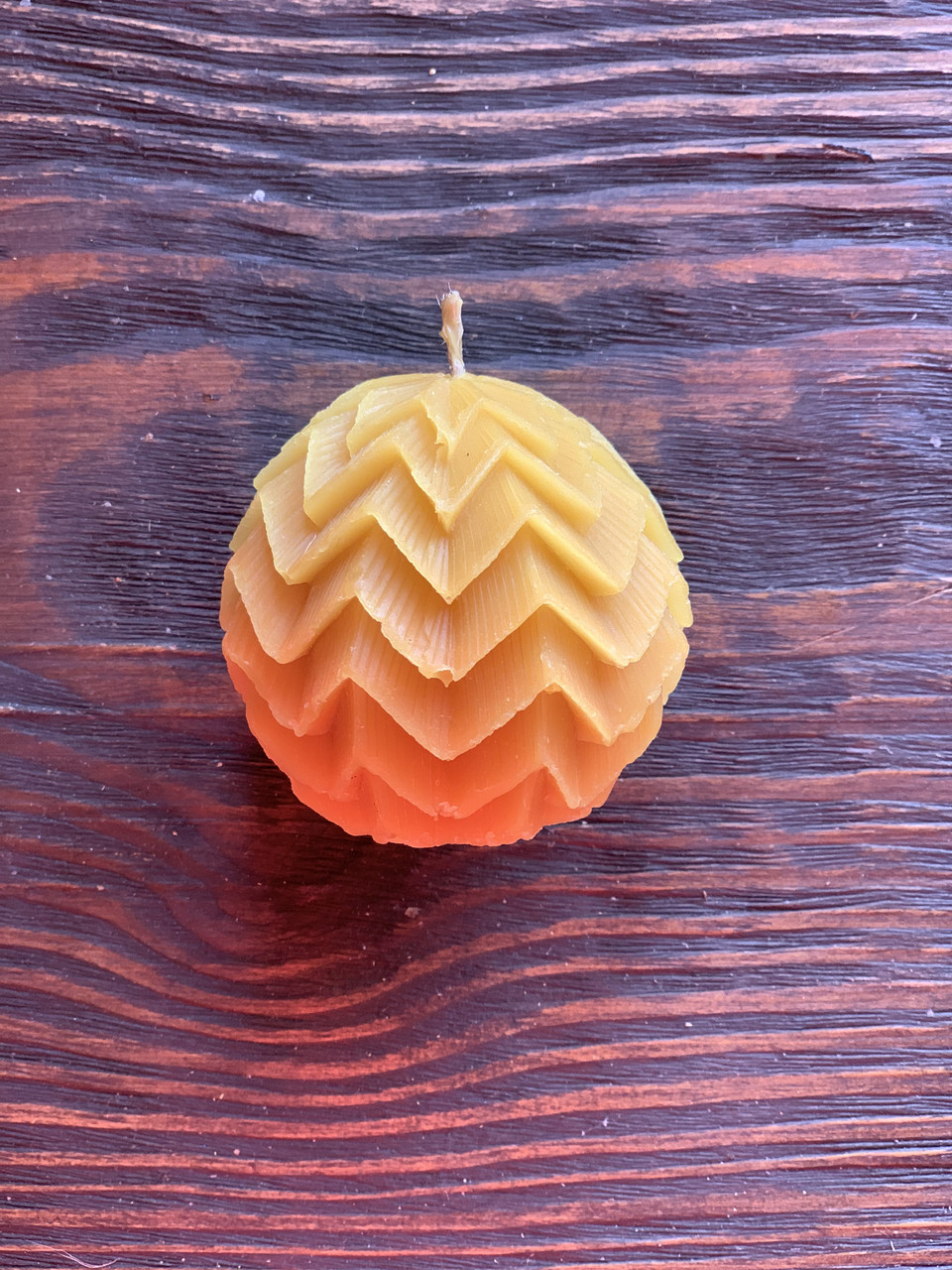 Свічка натуральна воскова декоративна фігурна Куля 6 см