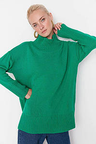 Об'ємний жіночий светр із широким горлом 42-46 р