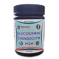 Для суглобів GLUCOSAMINE & CHONDROITIN + MSM PROFIPROT, 120 капс * 850мг