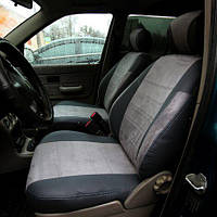 Чехлы на сиденья из экокожи и антары Toyota Avensis Verso 1 поколение 2003-2009 EMC-Elegant