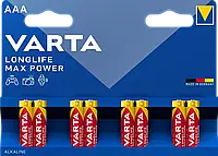 Батарейка Varta Longlife Max Power Alkaline LR03 (AАА), щелочная, 8шт, 19.5грн/шт