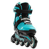 Ролики для дівчинки Rollerblade Microblade Aqua Black, фото 5