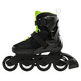 Розсувні ролики Rollerblade Microblade Black Green, фото 5