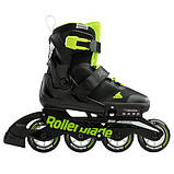 Розсувні ролики Rollerblade Microblade Black Green, фото 3