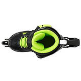 Розсувні ролики Rollerblade Microblade Black Green, фото 4