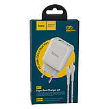 Мережевий Зарядний Пристрій Hoco N5 PD20W+QC3.0 Type-C White, фото 3