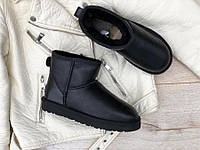 Угги женские черные кожа ugg Australia