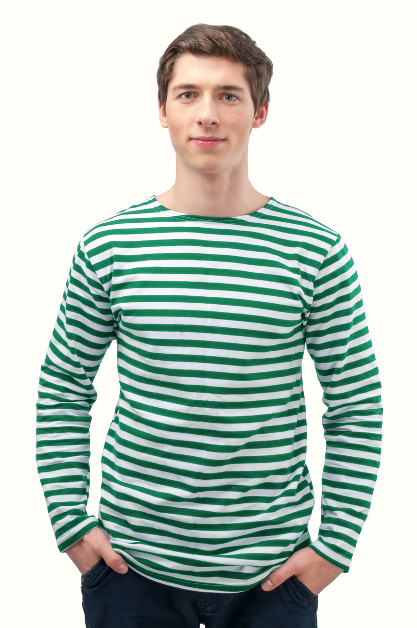 Тільник прикордонника Розмір 42 Зелена смужка 100% бавовна Одеські тільняшки, фото 1