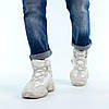 Теплі зимові кросівки Adidas Yееzy Boost 500 High Blush beige Winter fur Адідас Ізі високі бежеві з хутром, фото 7