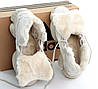 Теплі зимові кросівки Adidas Yееzy Boost 500 High Blush beige Winter fur Адідас Ізі високі бежеві з хутром, фото 9