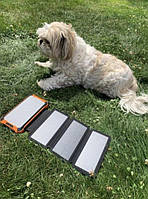 Powerbank со встроенной солнечной панелью и кабелями 20000 мАч 6xUSB