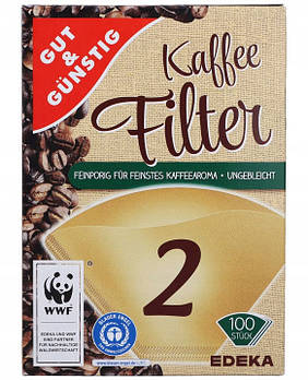 Паперові фільтри для кави N2, (100шт.) Edeka Німеччина