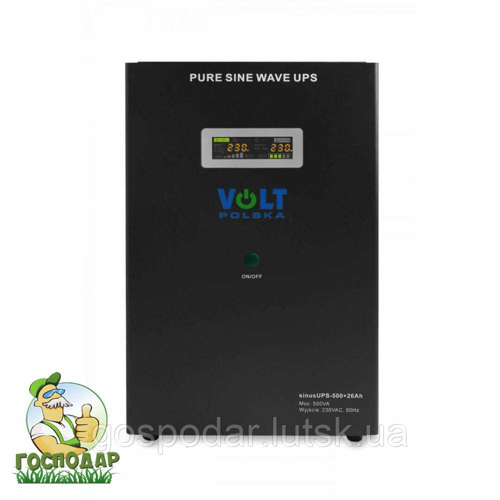 Джерело безперебійного живлення Volt Polska Sinus UPS 500+26 Ah (вбудований акумулятор), фото 1