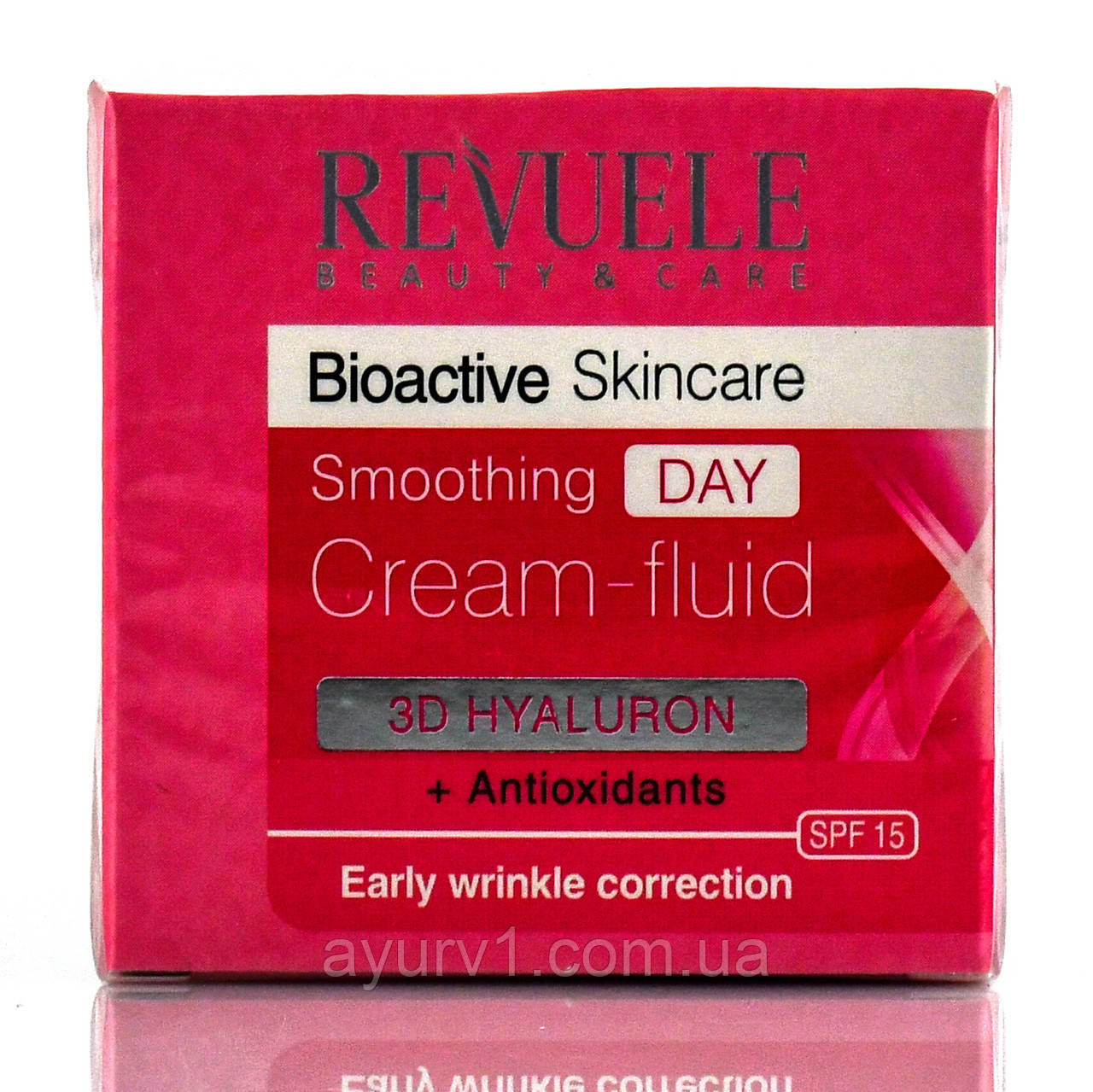 Денний крем флюїд для обличчя, Smoothing Cream-fluid 3D hyaluron, Revuele, 50 ml