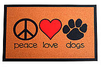 Коврик для собак и котов 40 см х 60 см Peace Love Dogs Коричневый