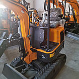 Міні-екскаватор Berger Kraus BK1200ASR з поворотною стрілою, регульованими гусеницями та ковшем 38 см (KUBOTA), фото 5