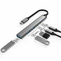 OTG тройник USB C Type-C для зарядки и подключения периферийных устройств к планшету N2