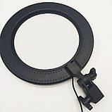 Лампа кільцева 26см із дзеркалом Ra:95 LED селфі кільце з USB та пультом на шнурі світлодіодна, фото 5