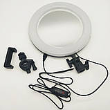 Кільцева світлодіодна лампа Ra:95 з дзеркалом і USB Набір блогера 26 см селфі кільце зі штативом 2 м, фото 2