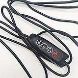 Лампа кільцева 26см із дзеркалом Ra:95 LED селфі кільце з USB та пультом на шнурі світлодіодна, фото 8