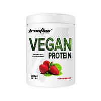 Протеин IronFlex VEGAN PROTEIN 500 грамм Вкус : Клубника