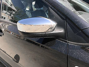 Накладки на дзеркала Sedan (2 шт., нерж) Volkswagen Polo 2010-2017 рр. AUC Накладки на дзеркала Фольксваген Поло