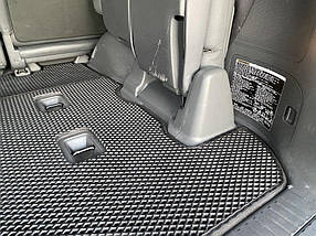 Килимок багажника 2 шт (EVA, 7 місць, чорний) Lexus LX570 AUC 450d AUC Гумові килимки в багажник Лексус ЛХ