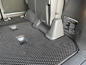 Килимок багажника 2 шт (EVA, 7 місць, чорний) Toyota Land Cruiser 200 AUC Гумові килимки в багажник Тойота