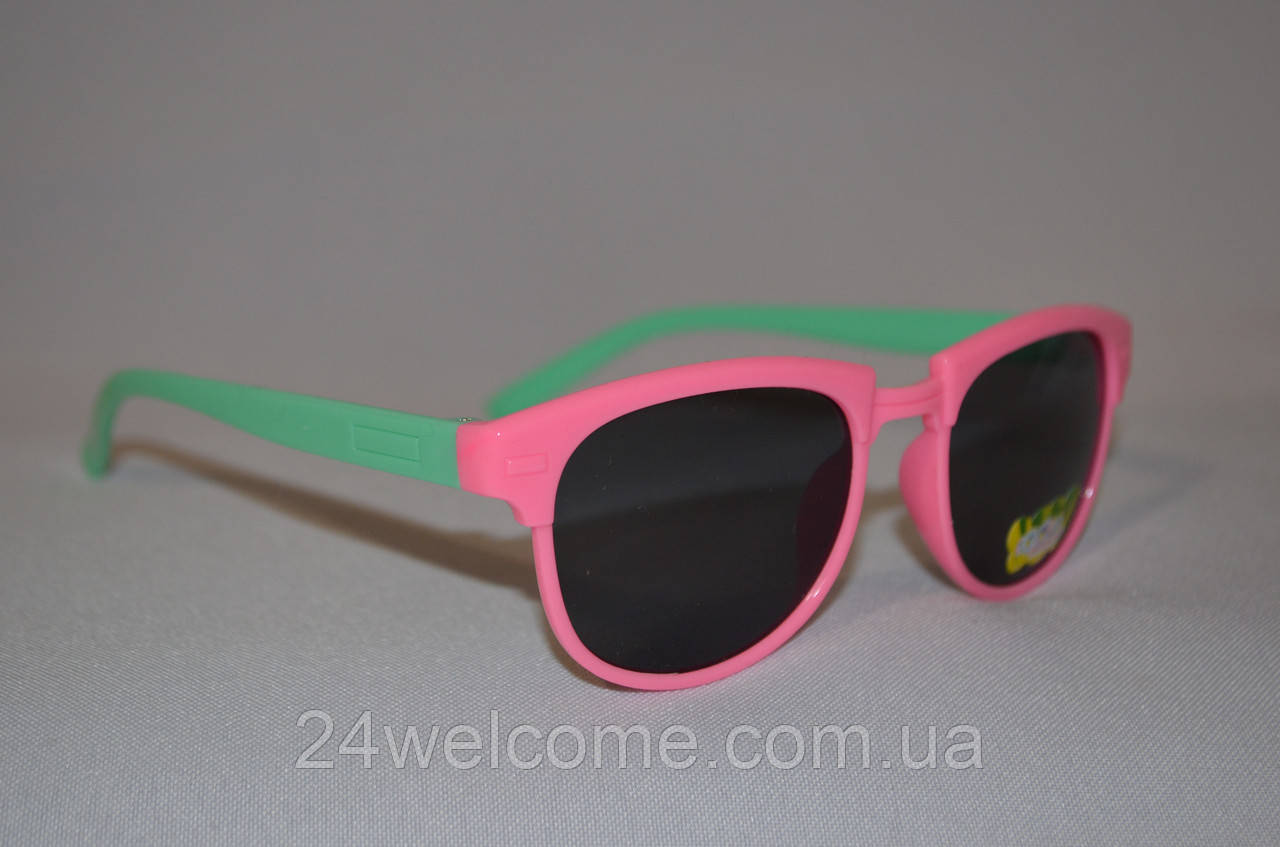 Солнцезащитные очки детские Wayfarer бирюзово-розовый - фото 1 - id-p286004250