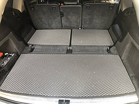 Килимок багажника 3 частини (EVA, чорний) (7 місць) Audi Q7 2005-2015 рр. AUC Гумові килимки в багажник Аудіо