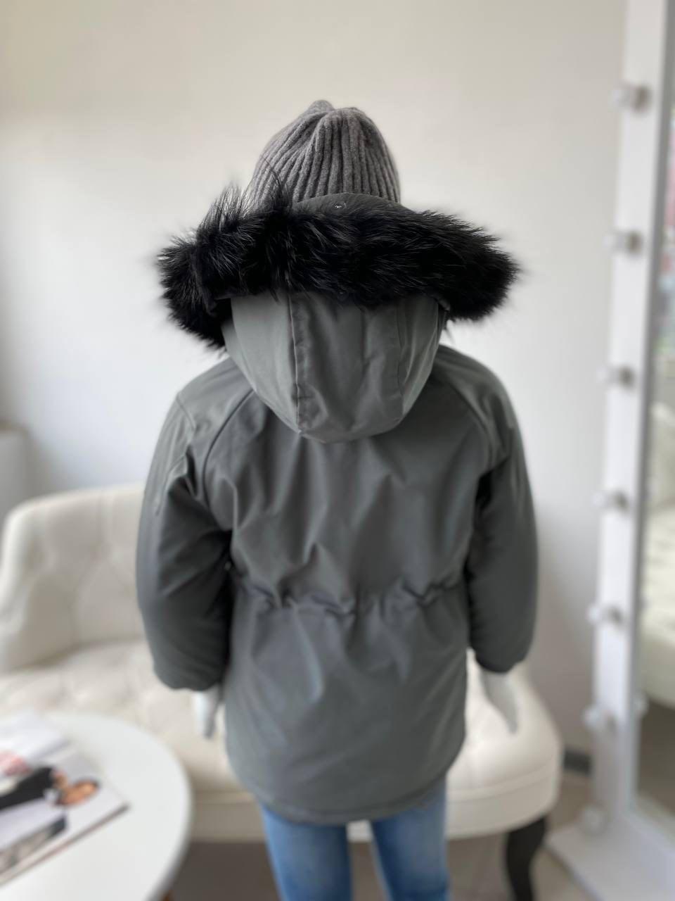 Зимова куртка на хлопчика з хутром Сіра 6939 156, HHX Kids, Серый, Для мальчиков, Осень Зима, 11 , 7 лет