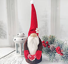 Інтер'єрна іграшка "Скандинавський гном" коричневий