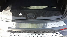 Накладка на задній бампер OmsaLine (матова, неірж) Ford Courier 2014 год. AUC Накладки на задній бампер Форд