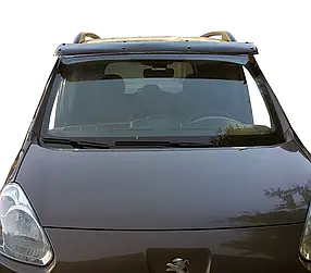 Козирок на лобове скло (чорний глянець, 5 мм) Citroen Berlingo 2008-2018 рр. AUC Козирки Сітроен Берлінго