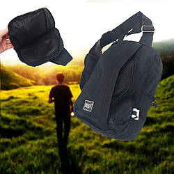 Сумка через плече чоловіча чорна однолямкова TR18 багатофункціональний рюкзак месенджер