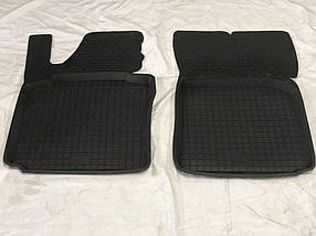 Гумові килимки з бортом (2 шт., Polytep) Volkswagen Caddy 2004-2010 рр. AUC Гумові килимки Фольксваген