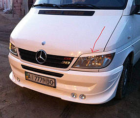 Mercedes Sprinter 2000-2006 Вії ABS Чорний мат AUC Вії Мерседес Бенц Спринтер