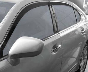 Lexus LS Вітровики з хромом Long (HIC, 2 шт.) ARS Дефлектори вікон Лексус ЛС
