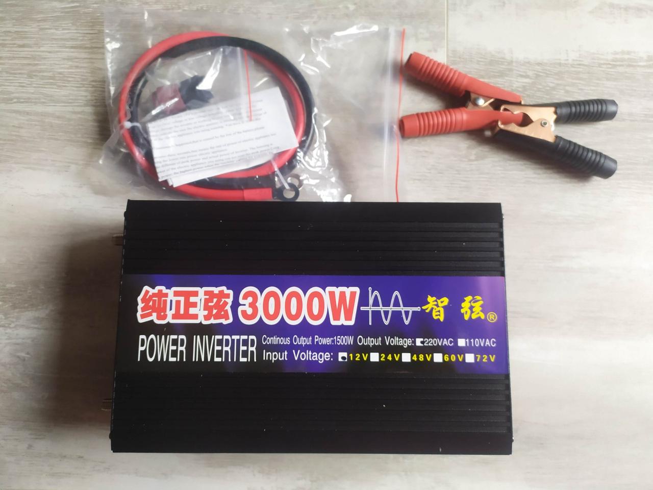 Інвертор 3000 w 12V Чистий синус, найкращої якості