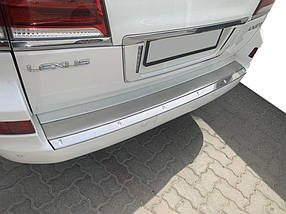 Накладка на задній бампер із хром (2012-2015) Lexus LX570 AUC 450d AUC Тюнінг заднього бампера Лексус ЛХ 570