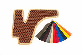 Поліуретанові килимки (3 ряди, EVA, цегляні) Volkswagen Sharan 2010 рр. AUC Гумові килимки Фольксваген
