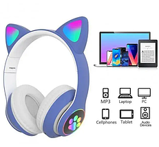 Бездротові навушники світні з котячими вушками "Cat" мікс, фото 2