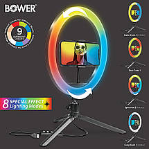 Кільцева LED RGB лампа від USB з триногою, Power Bank (Повербанк) 25 Вт, фото 2