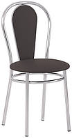 Обідній кухонний стілець Флоріно Florino chrome V-4 чорний Новий Стиль (замовлення кратно 4шт.)
