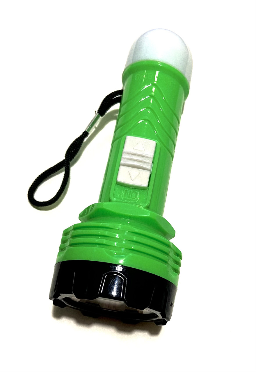 Ліхтар ручний на батарейці 1R6 8128 пластмасовий 12,5 см Зелений