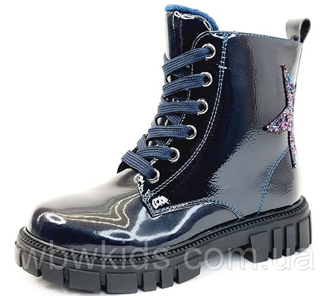 Зимові черевики дитячі Weestep 8101 DB сині для дівчинки 27 розмір